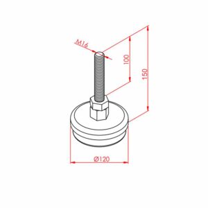 KROM AYAK M16X100 Ø100